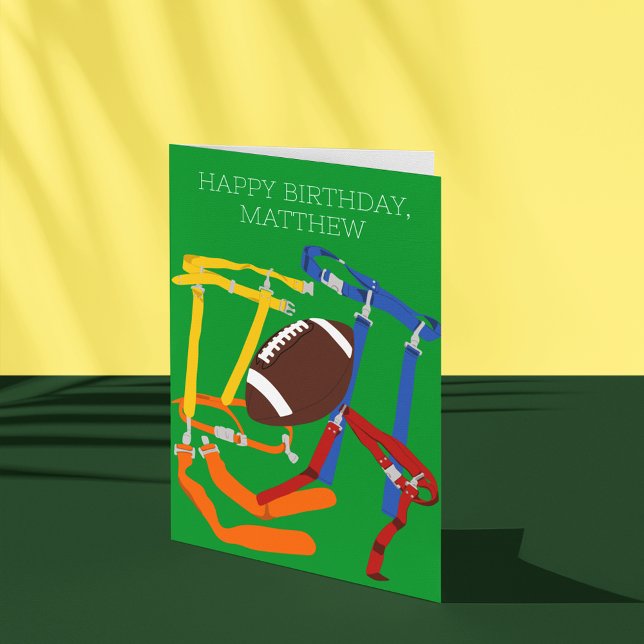 Flag Football Coach Player Personalisiert Karte (Von Creator hochgeladen)