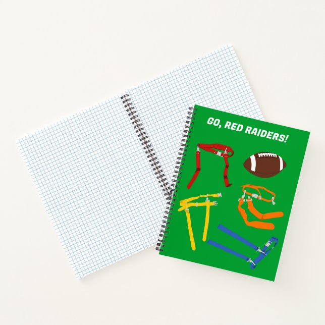Flag Football Coach Player Personalisiert Notizbuch (Innenseite)