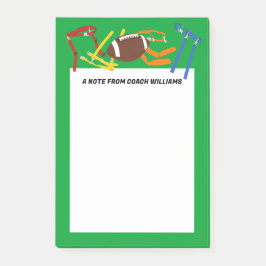 Flag Football Coach Player Personalisiert Post-it Klebezettel