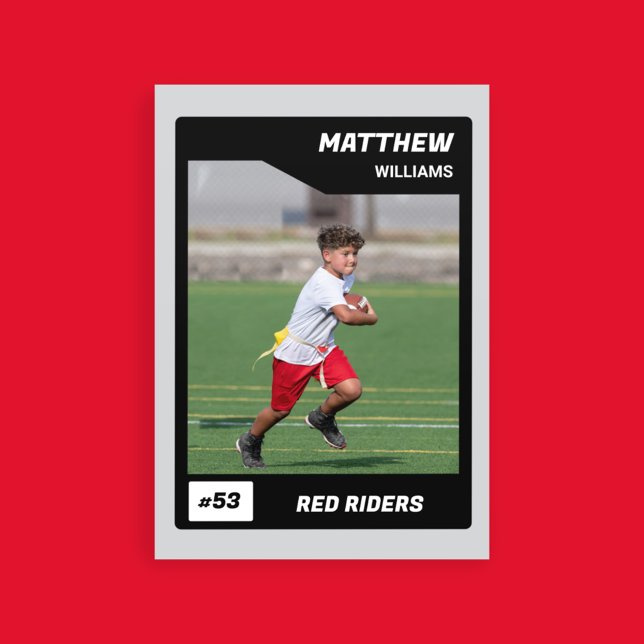 Flag Football Custom Foto Trading Cards Visitenkarte (Von Creator hochgeladen)