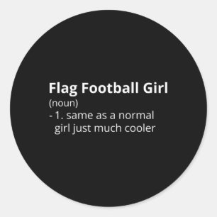 Flag Football Definition Runder Aufkleber