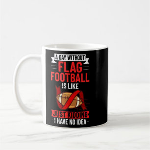 Flag Football Game American Player Field Fags Kaffeetasse