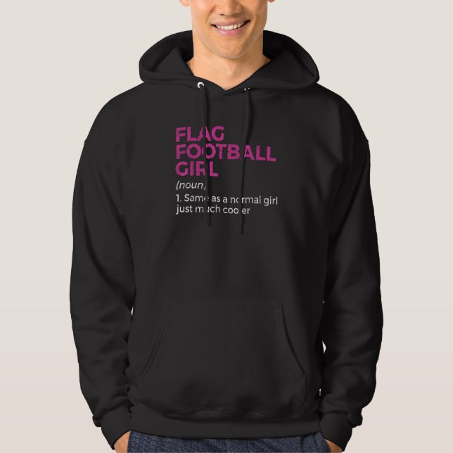 Flag Football Girl Definition Hoodie (Vorderseite)