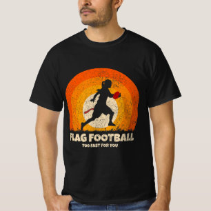 Flag Football Girl Women Schnell für Sie auf Flag T-Shirt