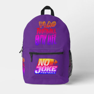 Flag Football ist mein Leben Bedruckter Rucksack