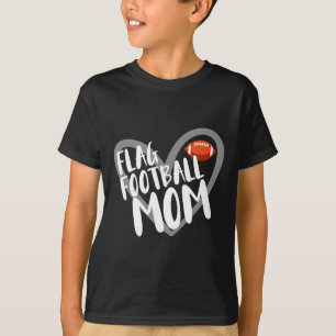 Flag Football Mama Herz T-Shirt
