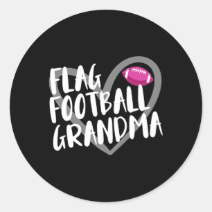 Flag Football Oma Runder Aufkleber