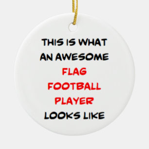 Flag-Football-Spieler, großartig Keramik Ornament