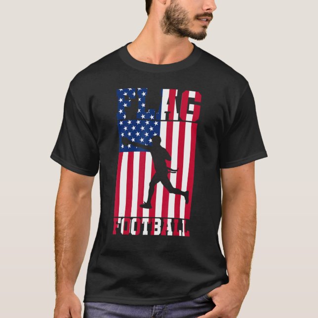 Flag Football USA Women Men Girls Boys T-Shirt (Vorderseite)
