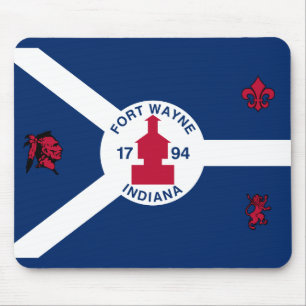 Flag Fort Wayne, Indiana Mousepad
