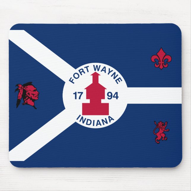 Flag Fort Wayne, Indiana Mousepad (Vorne)