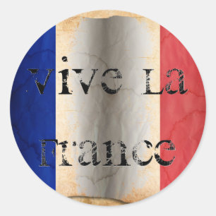 Flag Frankreich - Klassischer Rundkleber Runder Aufkleber