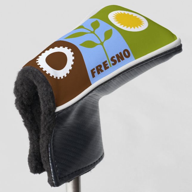 Flag Fresno Golf Head Cover Golf Headcover (3/4 Vorderseite)