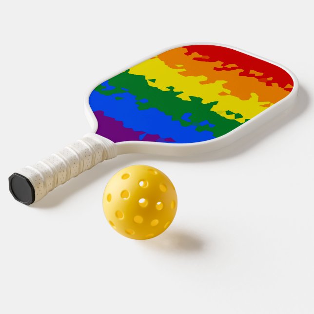Flag Funky Boho Abstrakt Gay Rainbow Mosaic Pride Pickleball Schläger (Ablage2  )