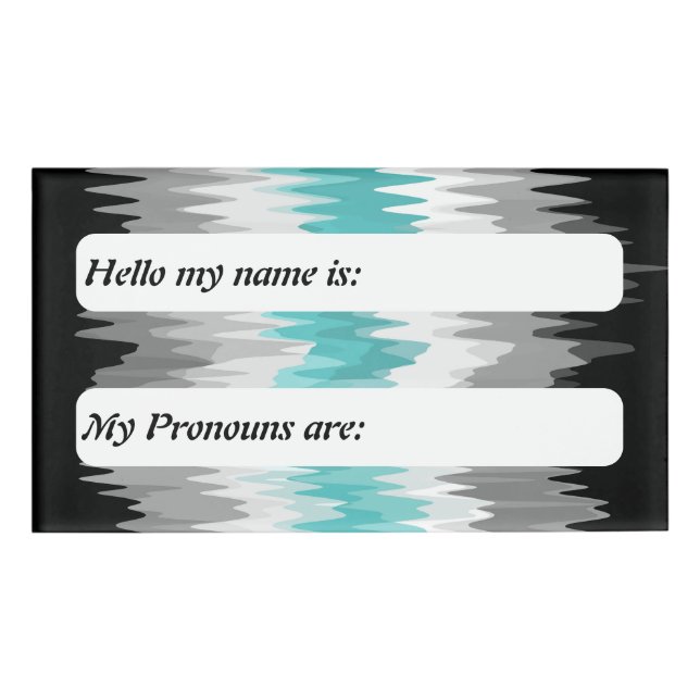 Flag Funky Boho für benutzerdefinierte Libramaskul Namenschild (Vorderseite)