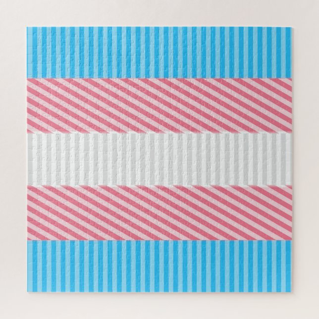 Flag "Funky Boho Stripe Abstrakt Transgender Pride (Vertikal)