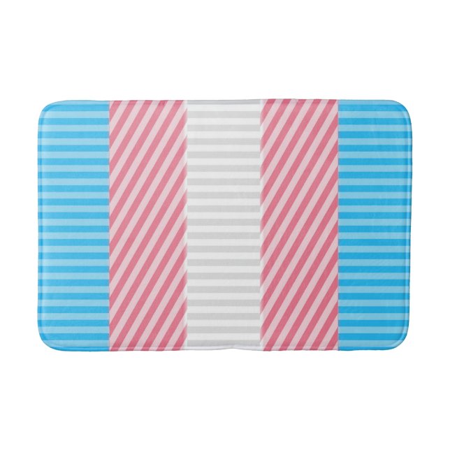 Flag "Funky Boho Stripe Abstrakt Transgender Pride Badematte (Vorderseite)