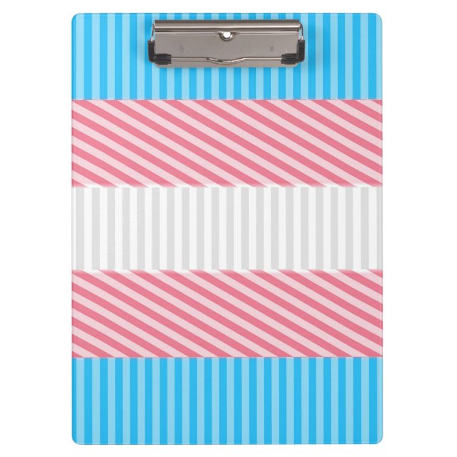 Flag "Funky Boho Stripe Abstrakt Transgender Pride Klemmbrett (Vorderseite)