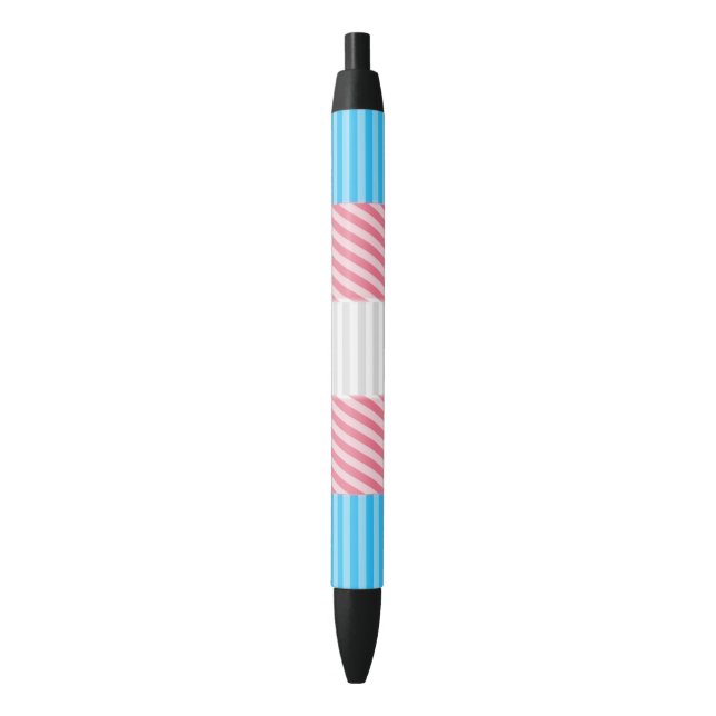 Flag "Funky Boho Stripe Abstrakt Transgender Pride Kugelschreiber (Vorderseite Vertikal)