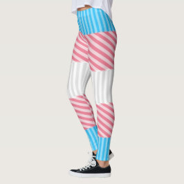 Flag "Funky Boho Stripe Abstrakt Transgender Pride Leggings