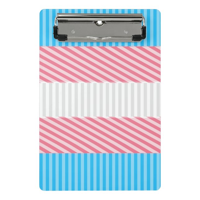 Flag "Funky Boho Stripe Abstrakt Transgender Pride Mini Klemmbrett (Vorderseite)