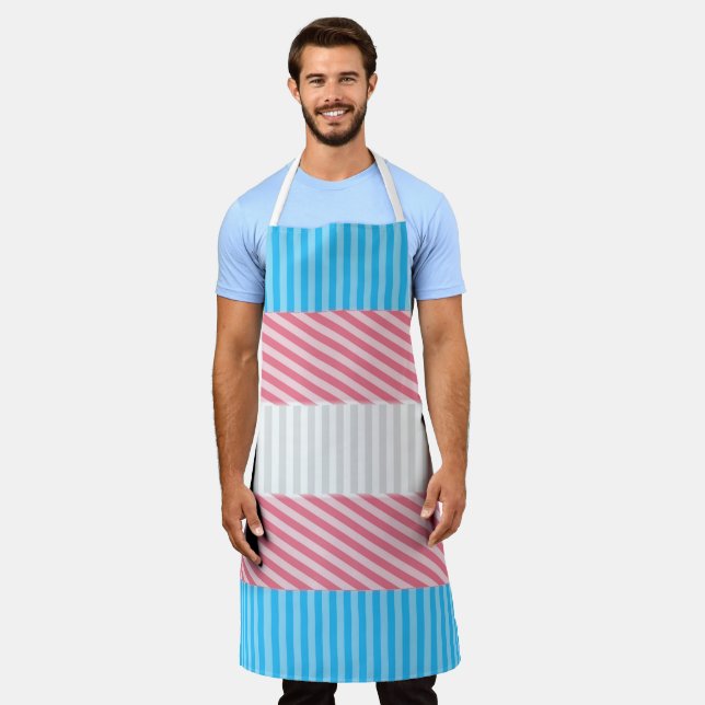 Flag "Funky Boho Stripe Abstrakt Transgender Pride Schürze (Getragen)