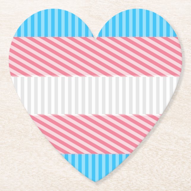Flag "Funky Boho Stripe Abstrakt Transgender Pride Untersetzer (Vorderseite)