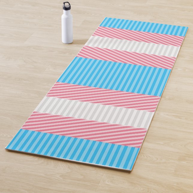 Flag "Funky Boho Stripe Abstrakt Transgender Pride Yogamatte (Beispiel)