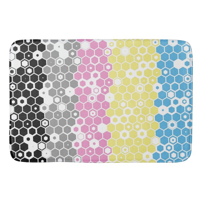 Flag "Funky Geometric Mod Abstrakt Polygender Pril Badematte (Vorderseite)