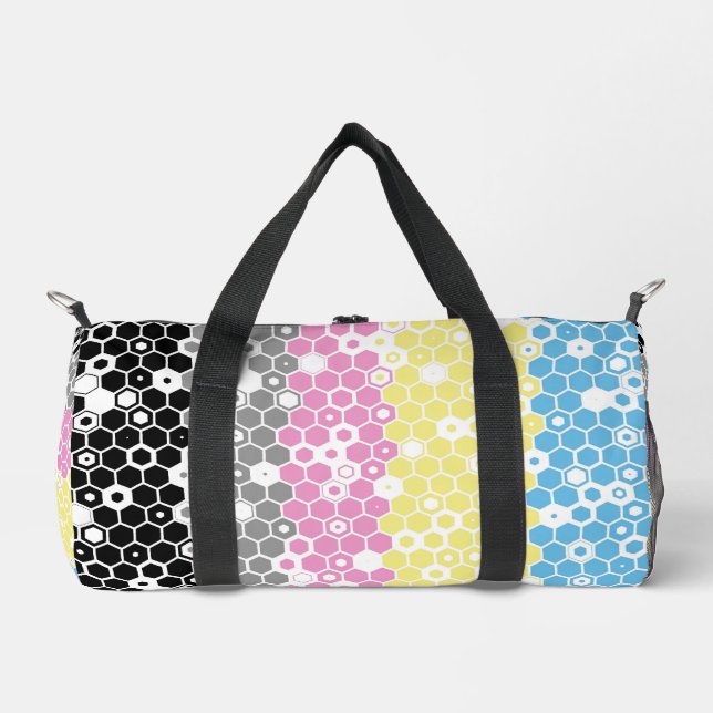 Flag "Funky Geometric Mod Abstrakt Polygender Pril Duffle Bag (Vorderseite)