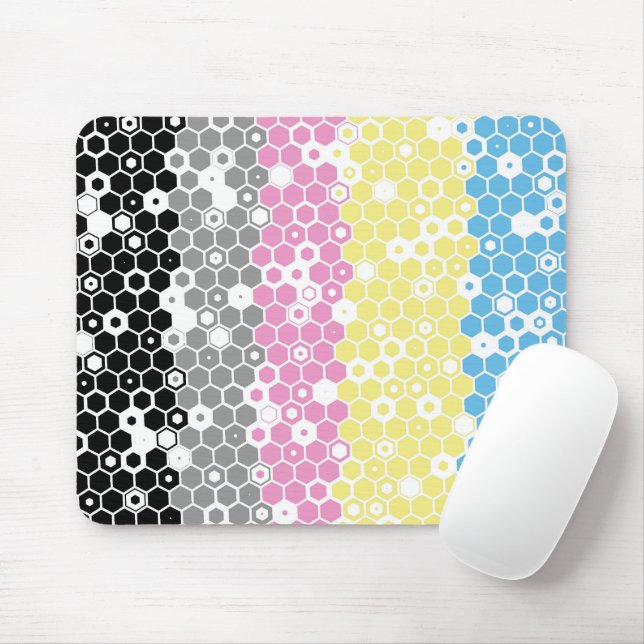 Flag "Funky Geometric Mod Abstrakt Polygender Pril Mousepad (Mit Mouse)