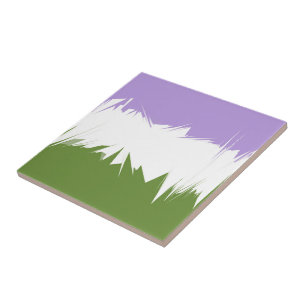 Flag Funky Spiky ZigZag Abstrakt Genderqueer Pride Fliese