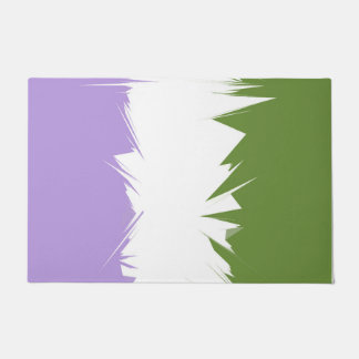 Flag Funky Spiky ZigZag Abstrakt Genderqueer Pride Fußmatte