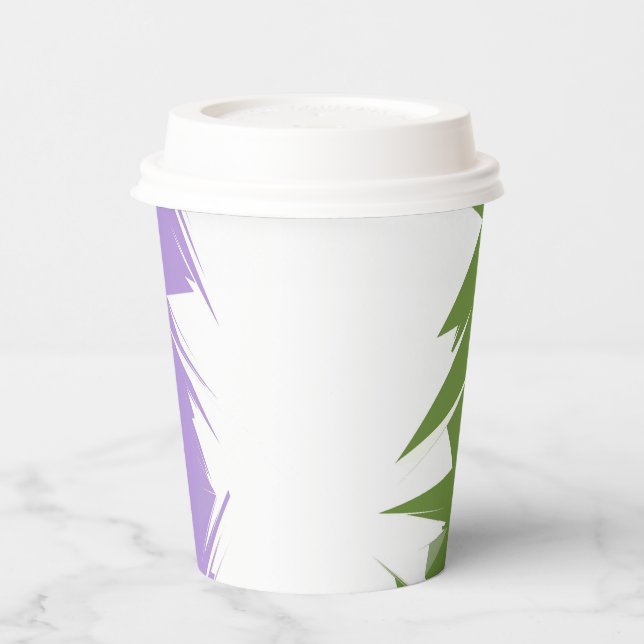 Flag Funky Spiky ZigZag Abstrakt Genderqueer Pride Pappbecher (Links)
