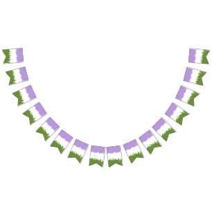Flag Funky Spiky ZigZag Abstrakt Genderqueer Pride Wimpelkette