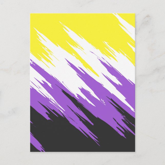 Flag für abstrakten nicht binären Prix Postkarte (Vorderseite)