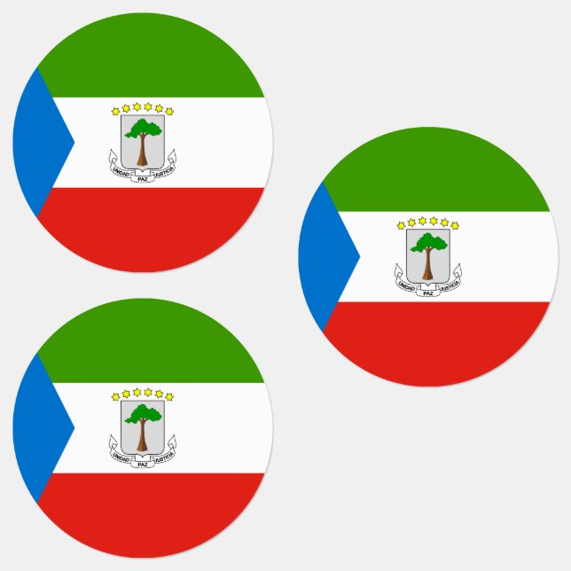 Flag für äquatoriale Guinea Etiketten (Gruppe)