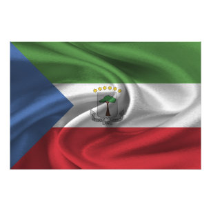 Flag für äquatoriale Guinea Fotodruck