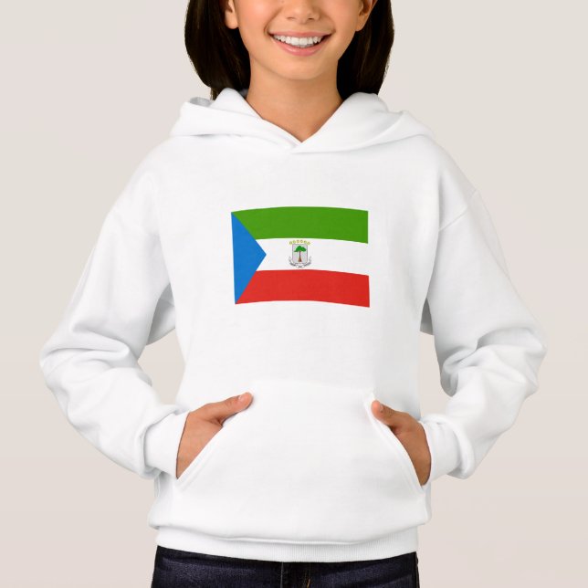 Flag für äquatoriale Guinea Hoodie (Vorderseite)