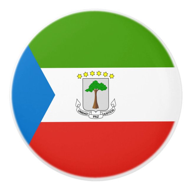 Flag für äquatoriale Guinea Keramikknauf (Vorderseite)