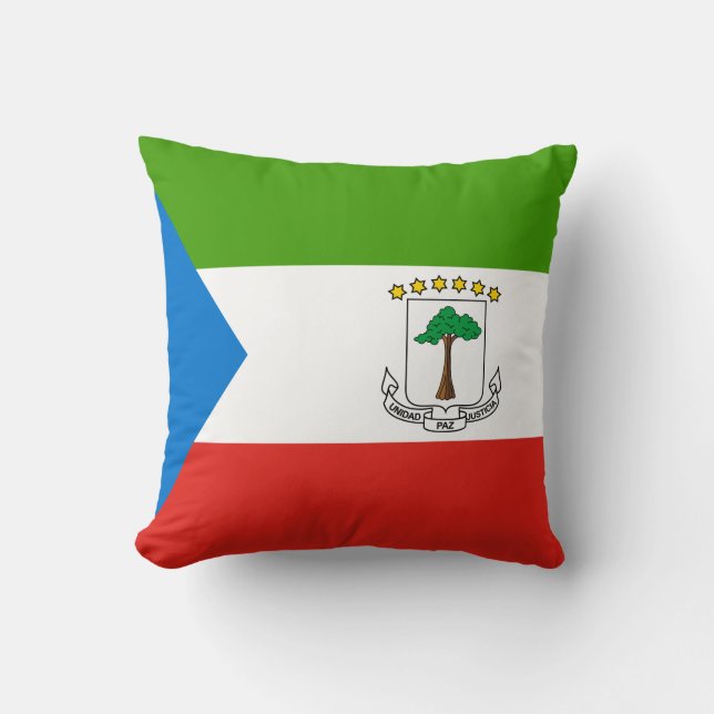 Flag für äquatoriale Guinea Kissen (Vorderseite)