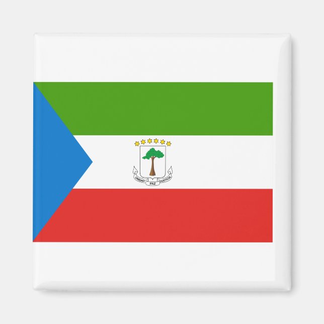 Flag für äquatoriale Guinea Magnet (Vorne)