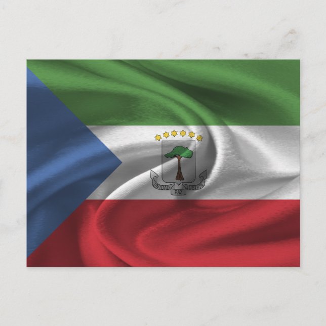 Flag für äquatoriale Guinea Postkarte (Vorderseite)