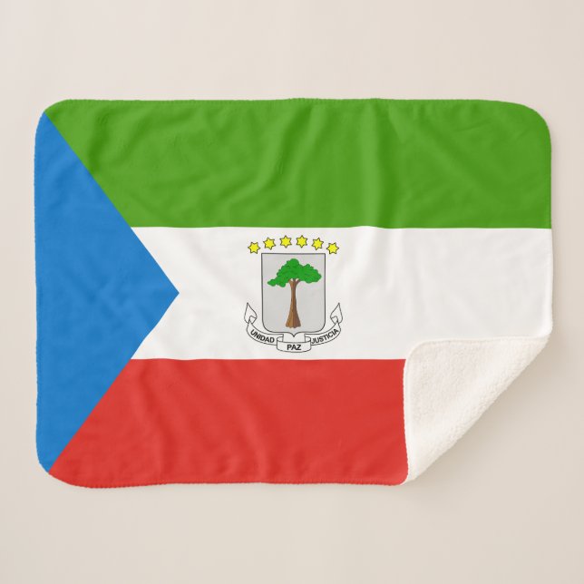 Flag für äquatoriale Guinea Sherpadecke (Vorderseite (Horizontal))