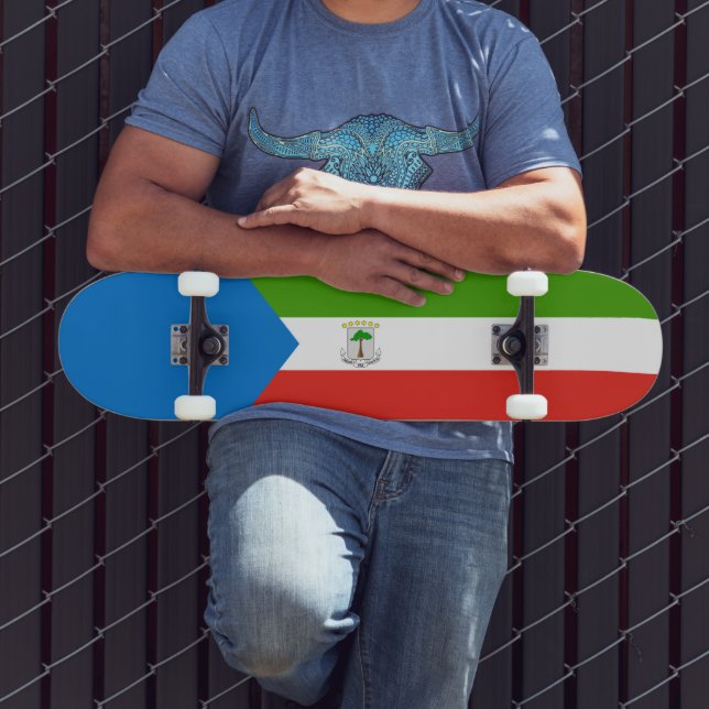 Flag für äquatoriale Guinea Skateboard (Außenbereich 3)