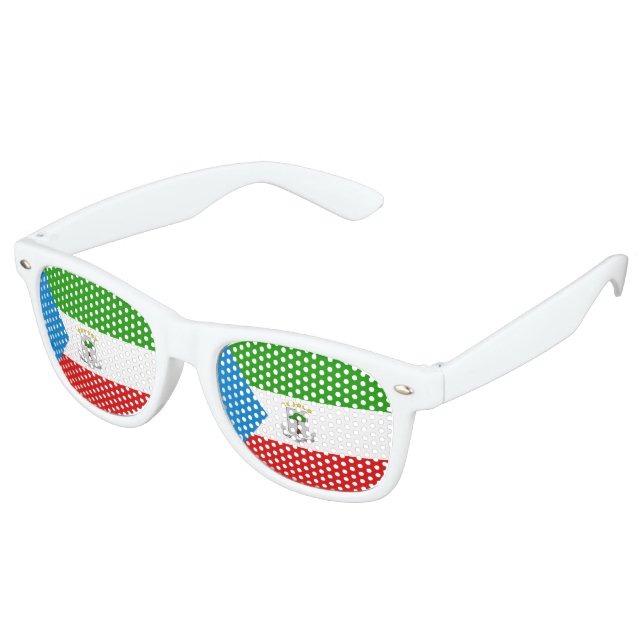 Flag für äquatoriale Guinea Sonnenbrille (Schrägansicht)
