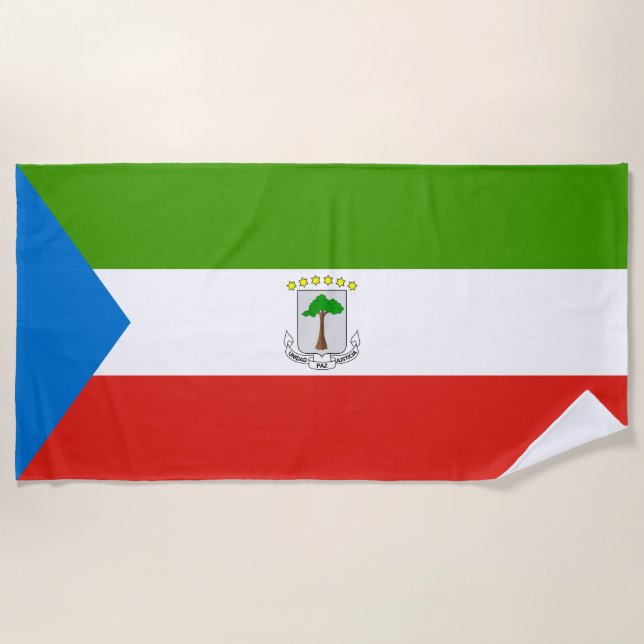Flag für äquatoriale Guinea Strandtuch (Vorderseite)