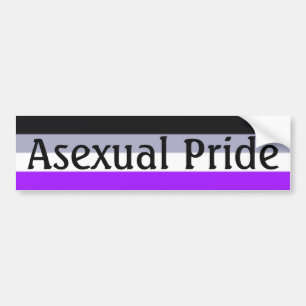 Flag für asexuelle Pride (Text) Autoaufkleber