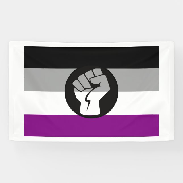 Flag für asexuelle Proteste Banner (Horizontal)