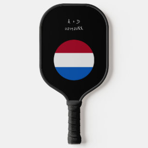Flag für benutzerdefinierte Meldung Niederlande Pickleball Schläger